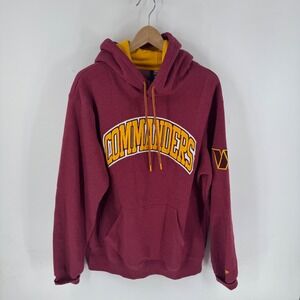 Washington Commanders NFL Team Apparel Burgundy Gold Pullover Hoodie Mens Size L